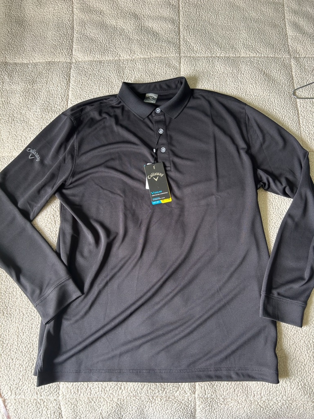 Callaway Men's Long Sleeve Polo Shirt - Black